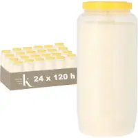 Kristen Kaars 5 Dagen Wit – Kaarsen – 24 Stuks – Herdenkingslicht – Grafkaars – Brandduur 120 Uur – Voor Binnen en Buiten
