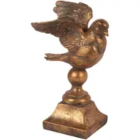 Baroque - Decoratief beeld of figuur - Duif op voet resin 22.5 cm - 22.5x14x9 - Polyresin