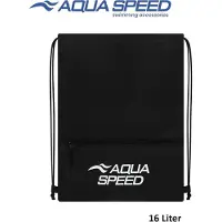 Aqua Speed Zwemtas met ritsvak – waterbestendige Gear Sack Zip (16L) voor zwemspullen en sportaccessoires - Zwart