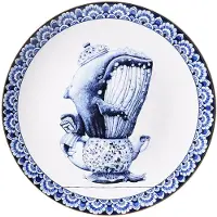 Heinen Delfts Blauw - Wandbord Redmer Hoekstra - Walvis - Keramiek - 31 cm