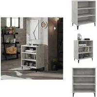 vidaXL Dressoir - Dressoirs - Kast - Kasten - Dressoir 57x35x70 cm bewerkt hout betongrijs