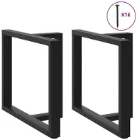 vidaXL Eettafelpoten 2 st T-vormig 100x35x(72-73) cm staal zwart