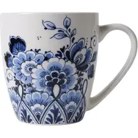 Heinen Delfts Blauw Mok Bloemen - Keramiek