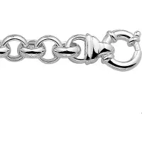 The Jewelry Collection Zilver Gerhodineerde Collier jasseron 11 mm 1312167 45 cm
