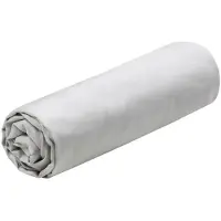Komar Textiles Hoeslaken Elysee - twijfelaar - 140 x 200 cm - zilvergrijs - premium kwaliteit - percal katoen - 30 cm matrasdikte