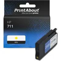 PrintAbout Huismerk HP 711 (CZ132A) Inktcartridge Geel