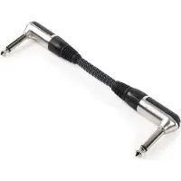 Frontstage 2x FrontStage Patchkabel 6,35mm-Jackplug 15 cm Textielomhulling hoekig