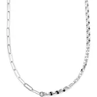 The Jewelry Collection Zilver Gerhodineerde Collier 3 1333993