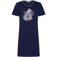 Pastunette nachthemd donkerblauw/wit/roze female | Maat: 5XL