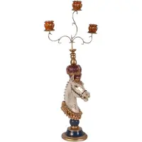 Baroque - Kandelaar - Kandelaar Paard 55 cm - Resin - Multi - 55x16 cm - Polyresin