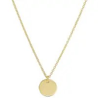 The Jewelry Collection Zilver Verguld Collier rondje 1 2101112 45 cm