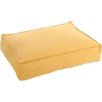 Flamingo Orthopedische hondenkussen – Premium Line – Pure luxe hondenkussen 80 x 60 x 18 cm – Extra memory foam voor maximaal comfort – Baldar Hondenkussen Geel