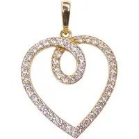 Christian Bicolor gouden hart hanger met zirkonia