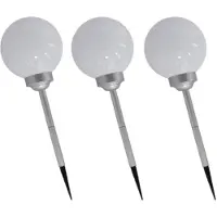 Gerimport solar prikspot - 6x - tuinlamp - grote bol - zonne-energie - h56 cm - tuinverlichting