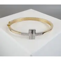 Christian Bicolor goud bangle