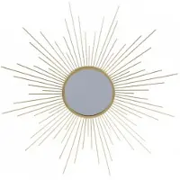 Urban Living Wandspiegel Sunshine - goud - zon - metaal - Dia 60cm