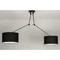 Lumidora Hanglamp 30764 - BROOKLYN - 2 Lichts - E27 - Zwart - Metaal