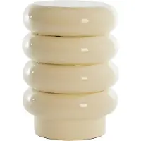 Light & Living Bijzettafel Mirogi - Crème - Ø30cm - Modern