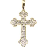 Christian 14 karaat zirkonia kruis