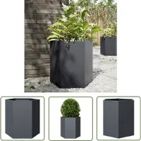 vidaXL Plantenbak zeshoek 46x40x45 cm staal antracietkleurig