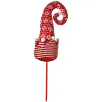 Clayre & Eef Kerstdecoratie Kerstmuts 54cm Rood Textiel