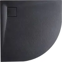 Beliani PARON - Douchebak - Zwart - 80 x 80 x 3 cm - SMC (kunststof)