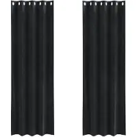vidaXL Gordijnen 2 st Zwart 140 x 260 cm fluweel