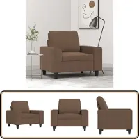 vidaXL - Fauteuil - 60 - cm - stof - bruin