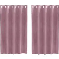 vidaXL Gordijnen 2 st Donkerroze 140 x 140 cm fluweel