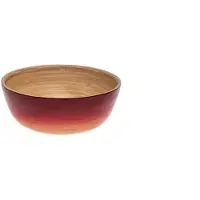 Lo Set van 2 mooie handgemaakte bamboe kommetjes/bowls/schalen - rood/naturel - hoge volumekorting