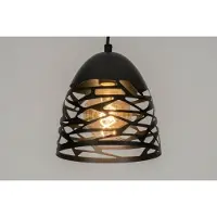 Lumidora Hanglamp 73253 - CELES - E27 - Zwart - Metaal - ⌀ 20 cm