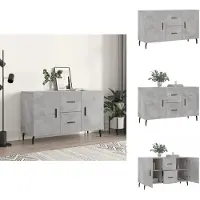 vidaXL Dressoir - Dressoirs - Kast - Wandkast - Dressoir 100x36x60 cm bewerkt hout betongrijs