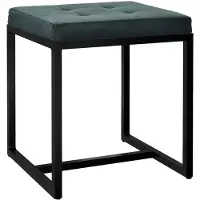 CLP Barci kruk met bekleding en zwart ijzeren frame Fluweel/groen
