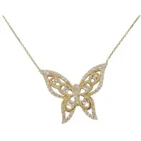 Christian 14 karaat zirkonia vlinder hanger