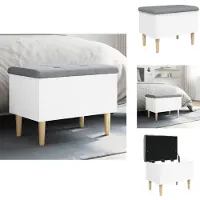 vidaXL Opbergbankje 62x42x46 cm bewerkt hout wit
