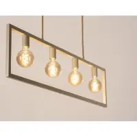 Lumidora Hanglamp 74573 - BUZZER - 4 Lichts - E27 - Beige - Zand - Metaal