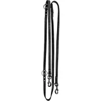 Spotted! Pro Hondenriem - 2 x 250 cm - Leer - Trainingslijn - Hondenlijn - Looplijn voor Honden - Zwart