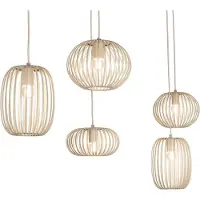 Lumidora Hanglamp 75210 - JUTTA - 5 Lichts - E27 - Beige - Zand - Metaal