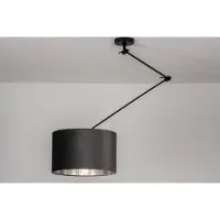 Lumidora Hanglamp 30920 - CHARLOTTE - E27 - Zwart - Grijs - Zilver -oud zilver - Metaal - ⌀ 45 cm