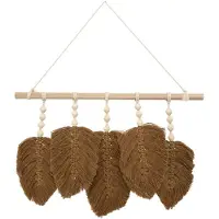 Atmosphera Bohemien Wanddecoratie – Hout/Katoen – Bruin – 58 cm