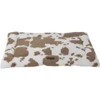 Animal Boulevard Cow Plush benchkussen wit/mokka L