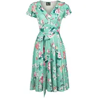 Hell Bunny - Rockabilly Mini-jurk - Midori Dress - XS tot 4XL - voor Vrouwen - mint | Maat 4XL