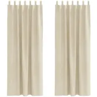 vidaXL Verduisterende gordijnen 2 st Crème 140 x 260 cm Fluweel