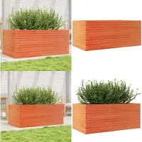 vidaXL - Plantenbak - 110x60x45,5 - cm - massief - grenenhout - wasbruin