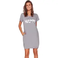 Doctor Nap Katoenen Nachthemd Borstvoeding Zwangerschap TCB.9504 Grey 36 / S