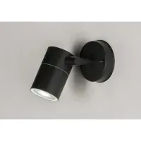 Lumidora Wandlamp 71570 - Voor buiten - LIVERPOOL - GU10 - Zwart - Metaal - Buitenlamp - Badkamerlamp - IP44