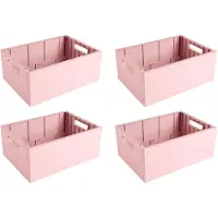 Sunware Sigma Home vouwkrat 13L - Set van 4 - 17.5x12.5x7 cm - Roze
