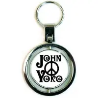 Rock Off John Lennon - War Is Over Sleutelhanger - Wit