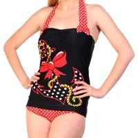 Banned - BIG ANCHOR Badpak - S - Zwart/Rood