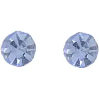 Behave – Oorsteker – Zilverkleur met Blauwe Kristal – 0.4 cm – Nikkelvrij